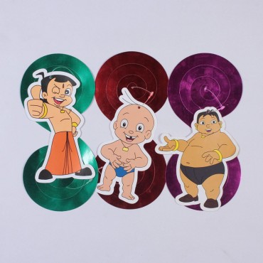 Themez Only Chhota Bheem Paper Dangling Swrils 3 Piece Pack